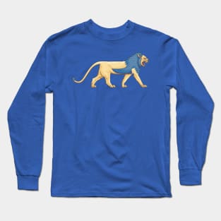 Blue Lion of Ishtar gate Long Sleeve T-Shirt